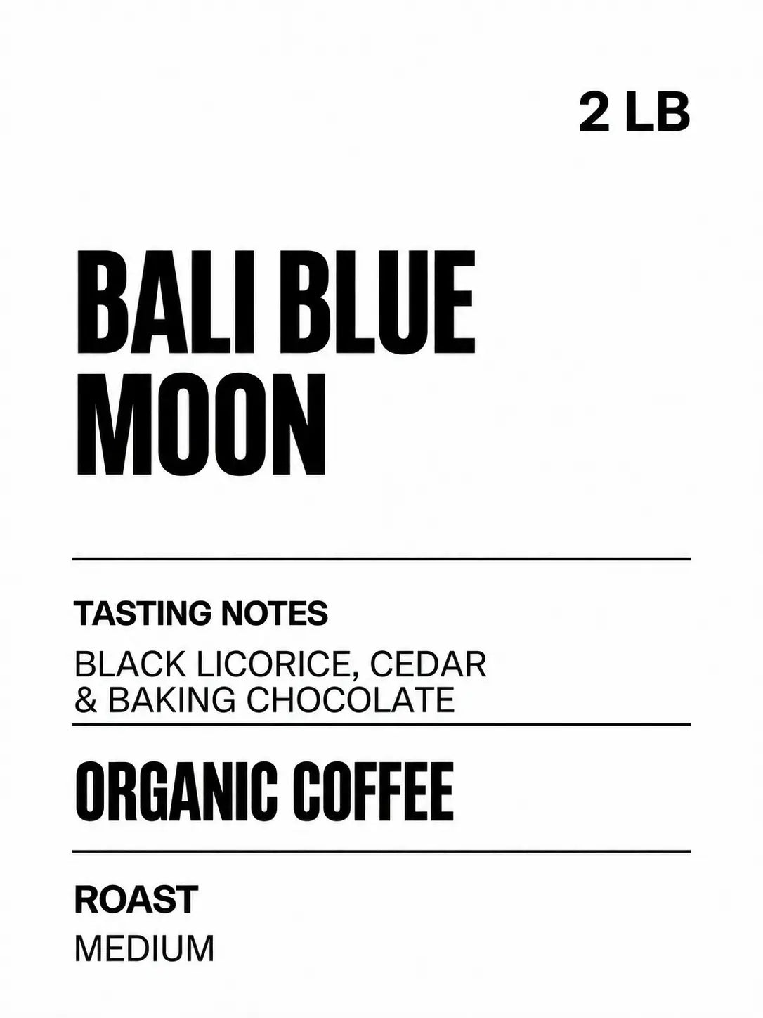 Organic Bali Blue Moon Coffee