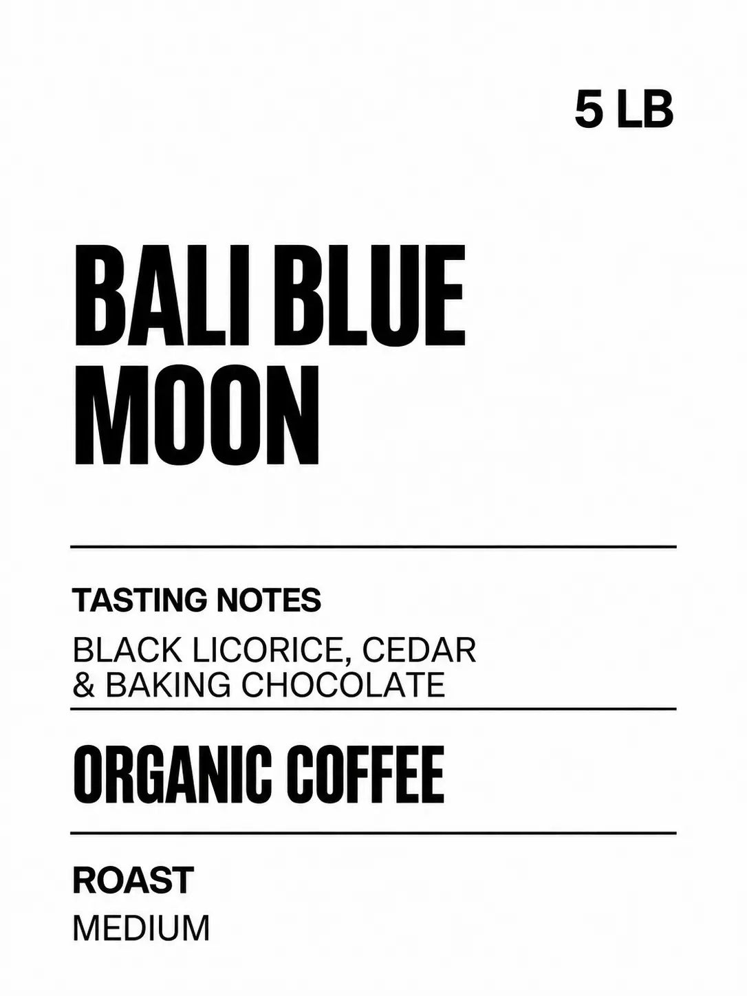 Organic Bali Blue Moon Coffee