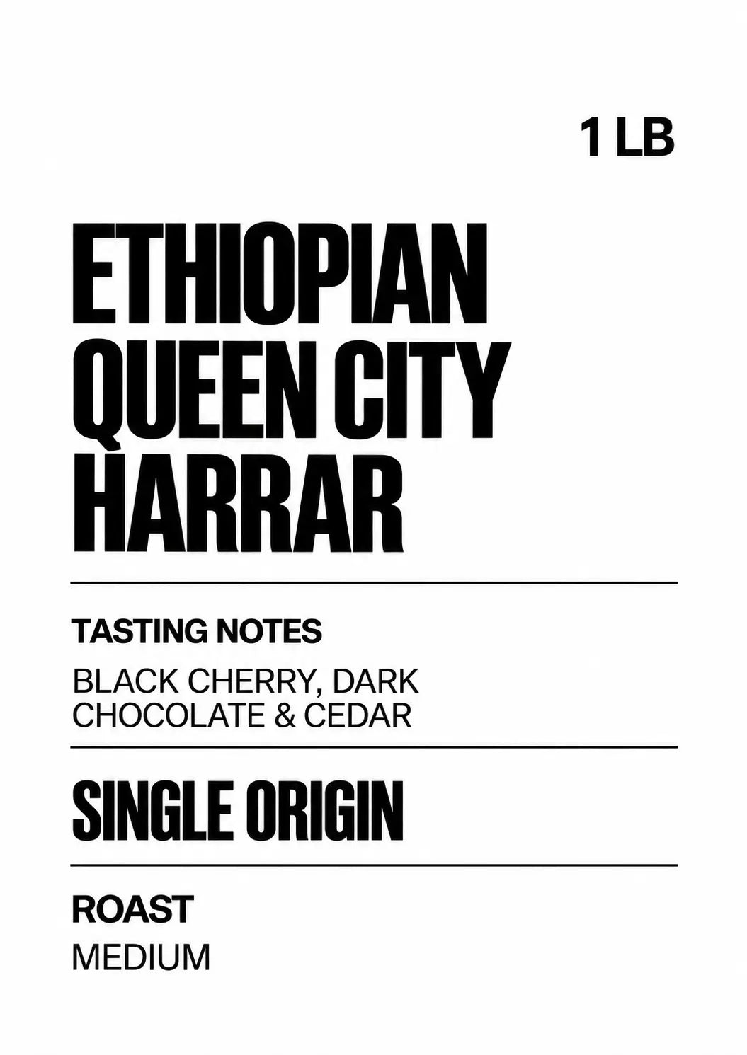 Ethiopian Queen City Harrar Coffee