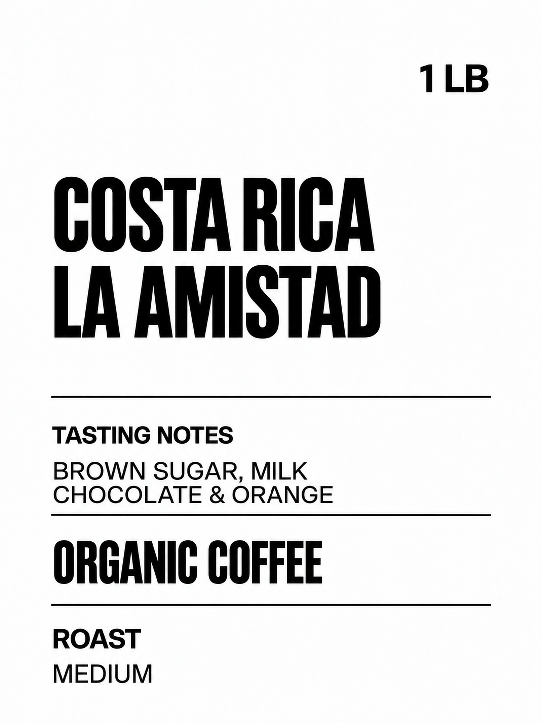 Organic Costa Rica La Amistad Single Origin Coffee