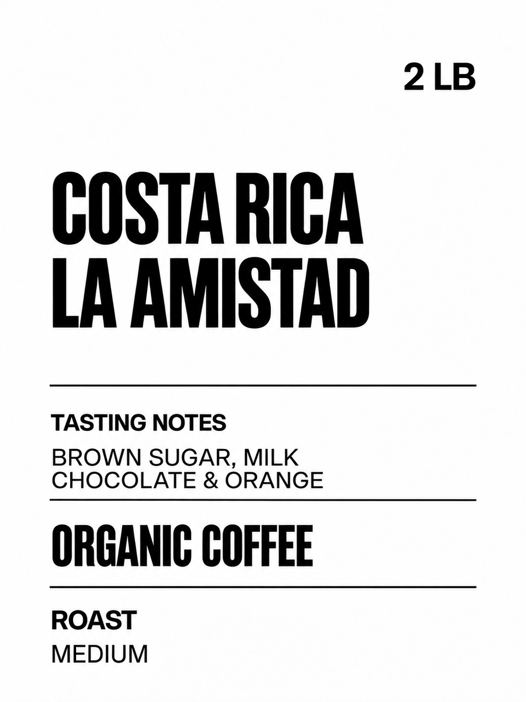 Organic Costa Rica La Amistad Single Origin Coffee