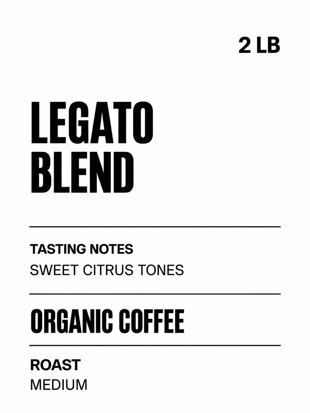 Organic Legato Blend Coffee