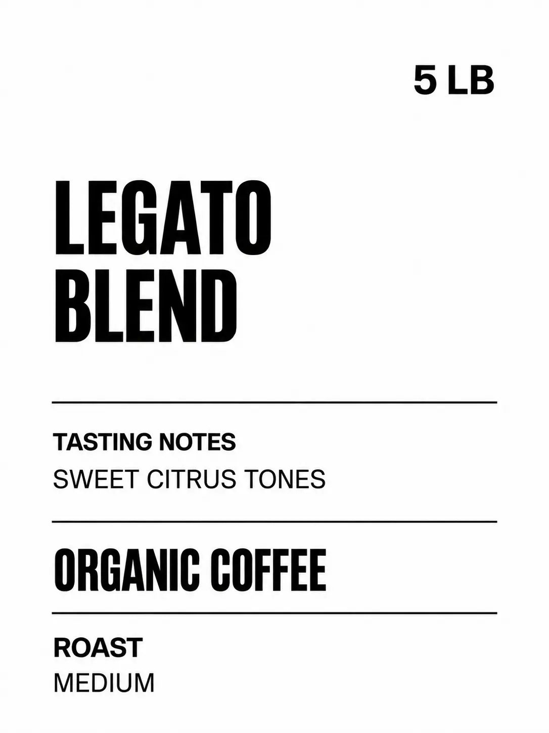 Organic Legato Blend Coffee