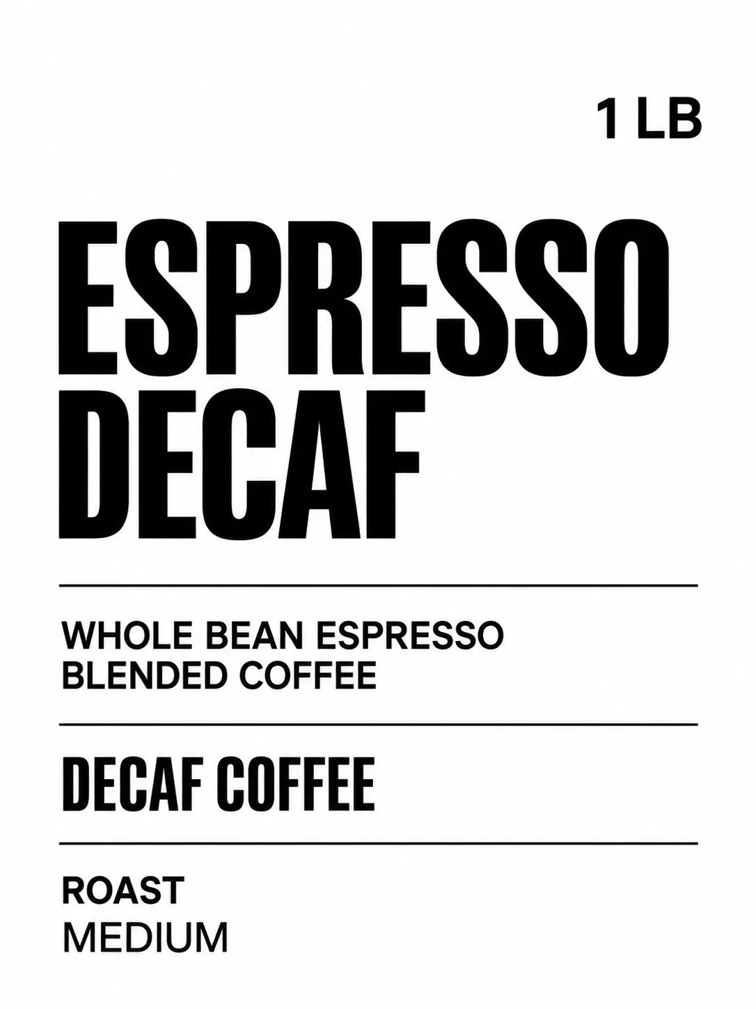 Espresso Decaf Coffee