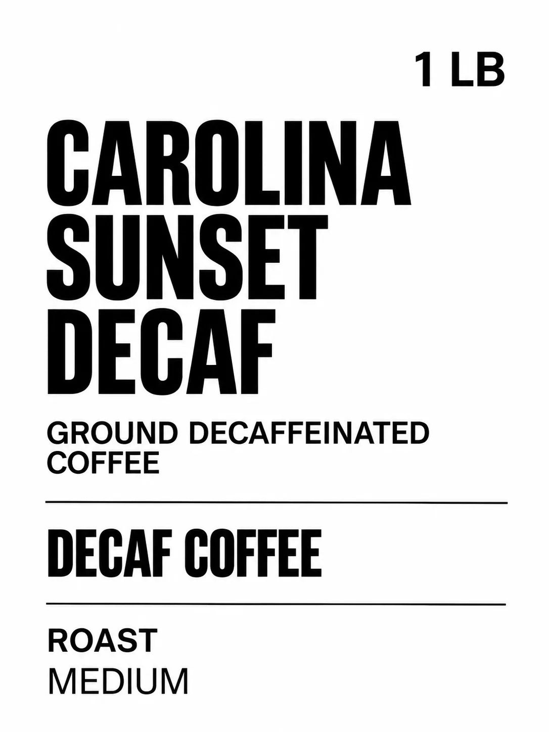 Carolina Sunset Decaf Coffee