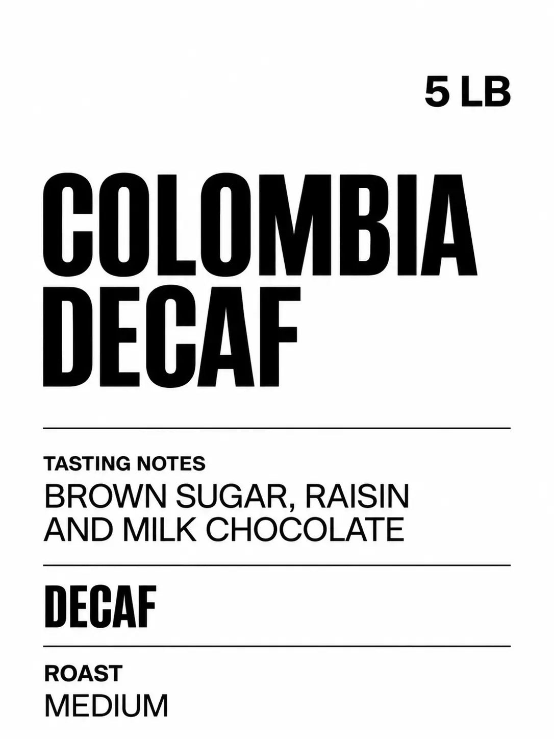 Colombia Decaf Coffee