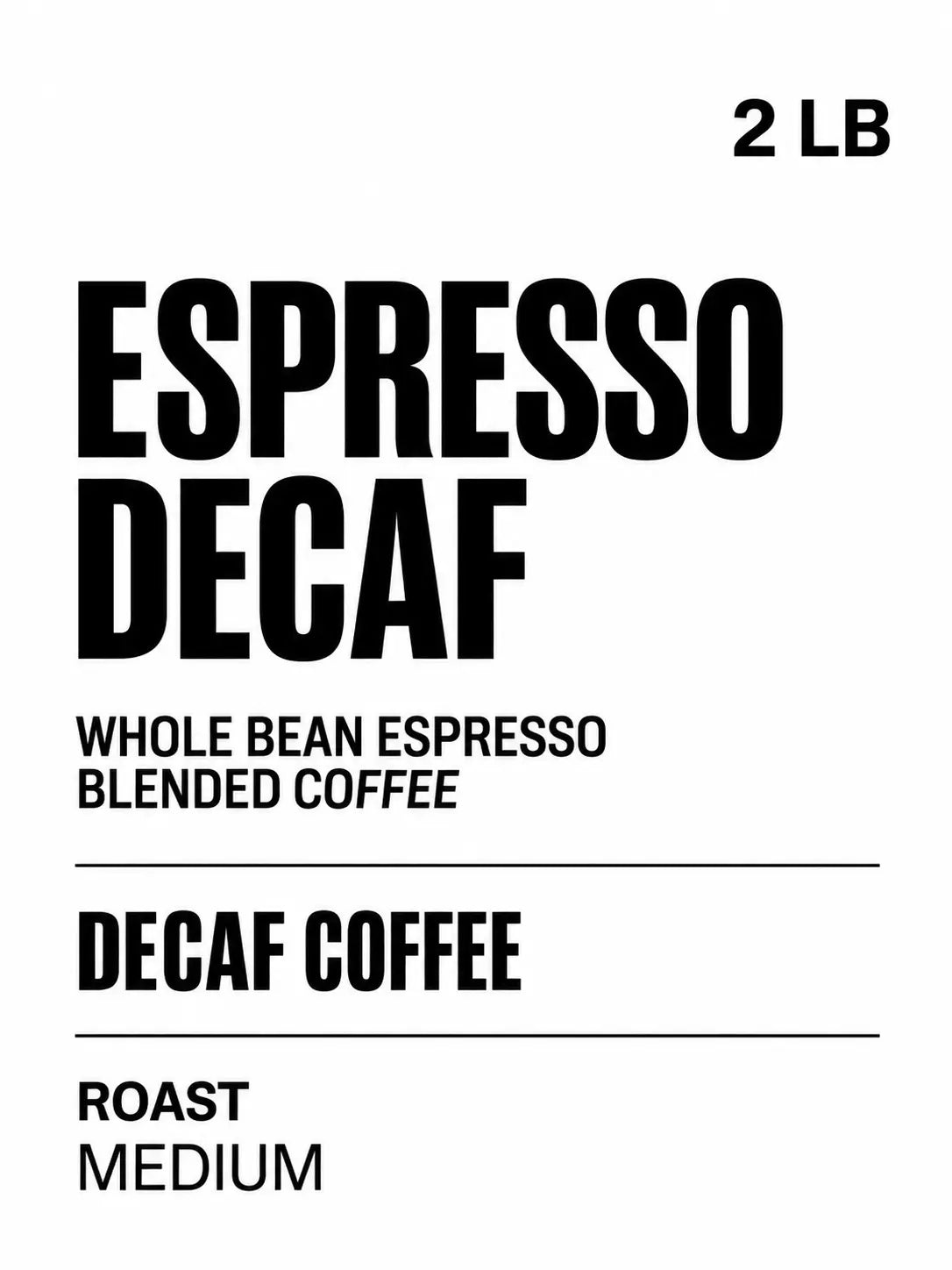 Espresso Decaf Coffee