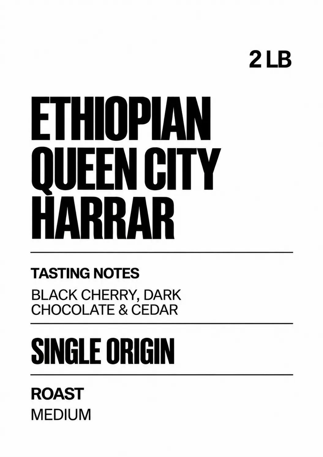 Ethiopian Queen City Harrar Coffee